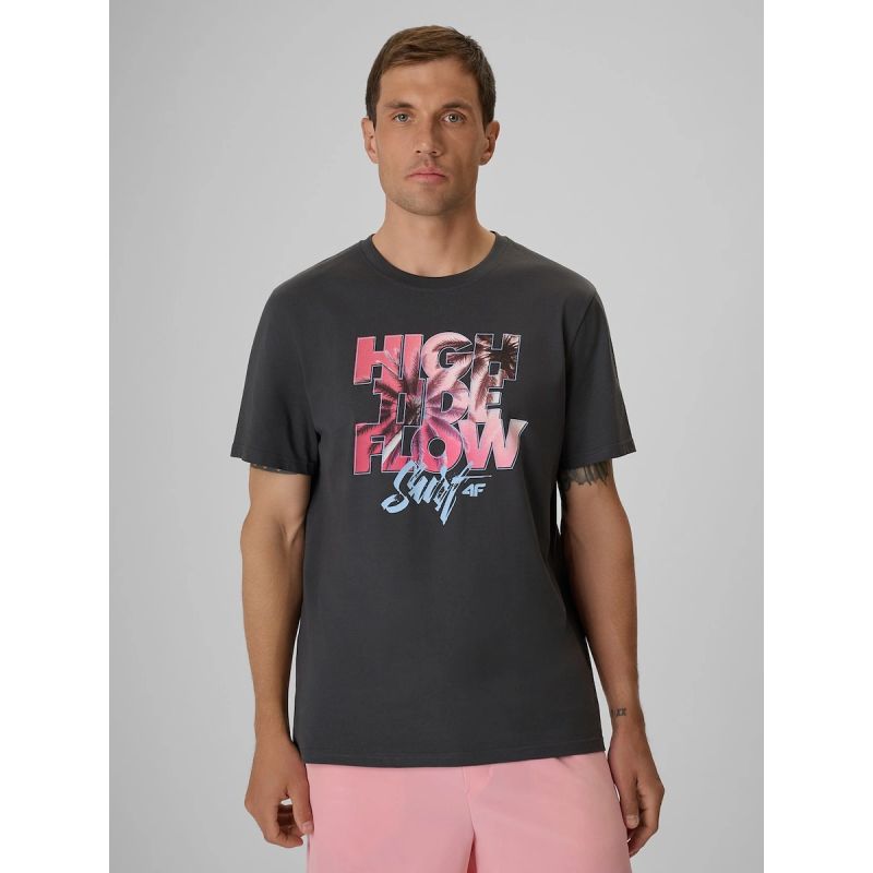 4F Men's regular printed T-shirt póló 4FRSS26TTSHM4292-22S