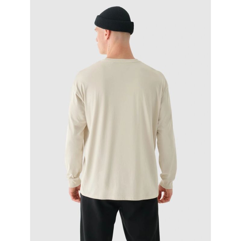Men's oversized longsleeve with print 4F 4FRAW24TLONM502-12S hosszú ujjú póló