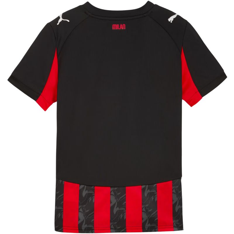 Puma AC Milan Home Jersey Replica Kids T-Shirt Black and Red 779965 128 cm póló