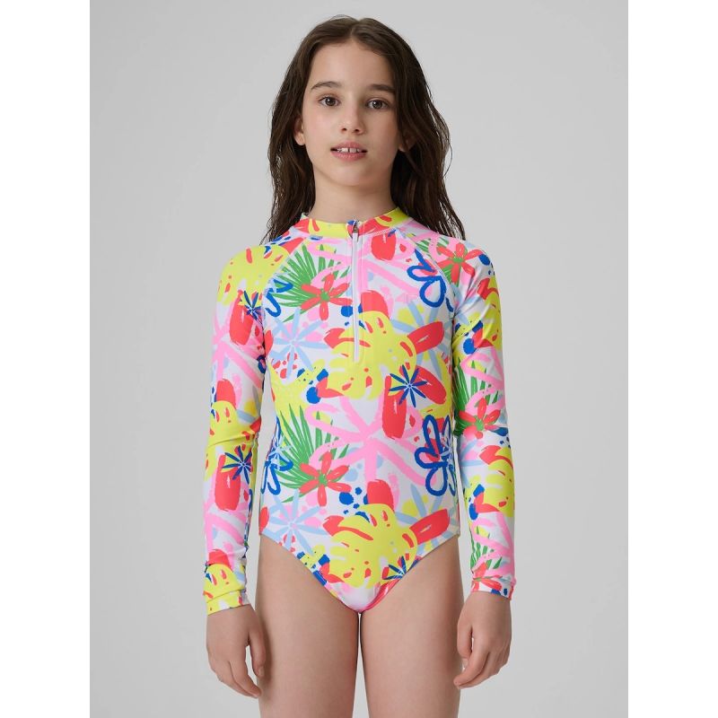 4F Girls' one-piece swimsuit with UPF50+ filter 158/164 kiegészítő 4FJRSS26USWSF144-92A