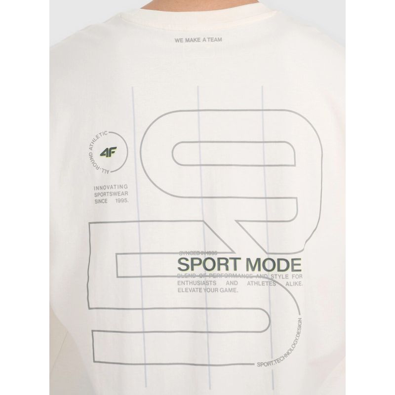 Men's oversized printed T-shirt 4F 4FRAW25TTSHM3220-11S póló