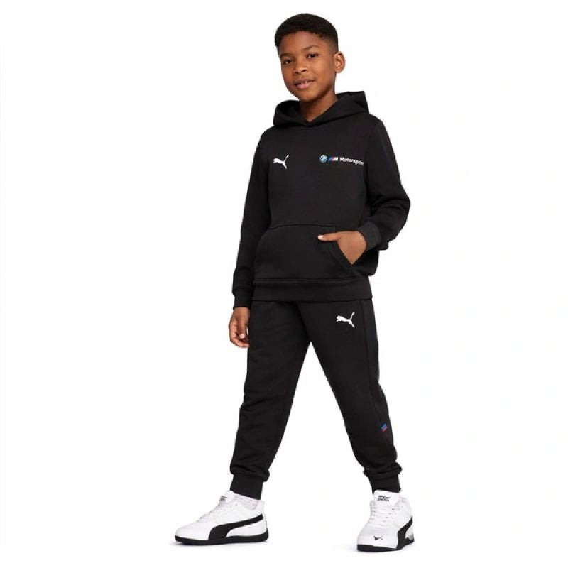 Puma BMW MMS Kids Kangaroo Hoodie fekete kapucnis pulóver