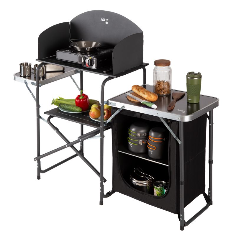 NC3041 camping cabinet with cover NILS CAMP kemping felszerelés