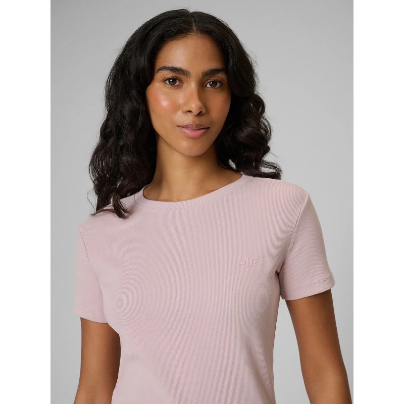 Women's slim ribbed T-shirt 4F 4FRSS26TTSHF3629-56S clothing
