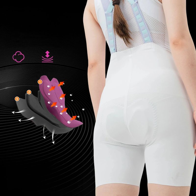 Rockbros TVI Women's Cycling with Bib and Pad Size S - White s \ biały rövidnadrág 20210017008-211705
