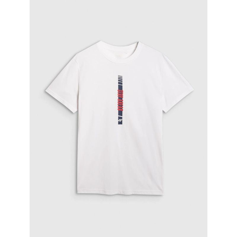 4f Men's regular printed T-shirt 4FRAW25TTSHM3225-10S Ruházat