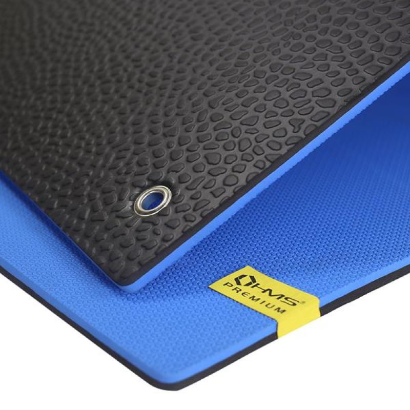 HMS Premium MFK03 blue-black club fitness mat with holes kék póló 17-44-279