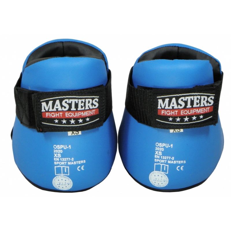 MASTERS FIGHT EQUIPMENT OSPU-1W KIDS Foot Protectors (WAKO APPROVED) (PRICE CHANGE) fekete védőfelszerelés 030611-2XS