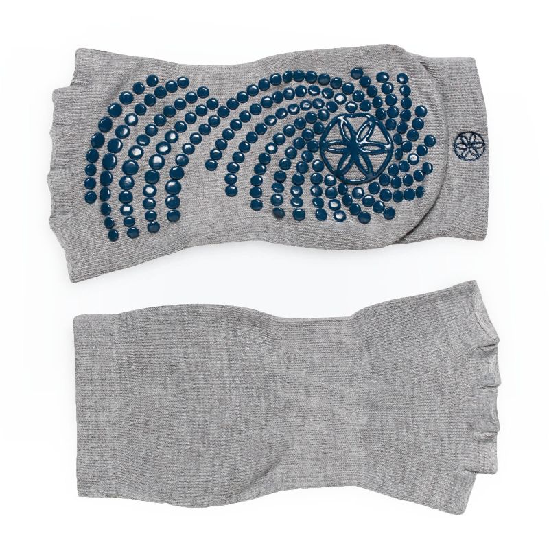 Gaiam Non-Slip Toeless Yoga Socks szürke training equipment 63708