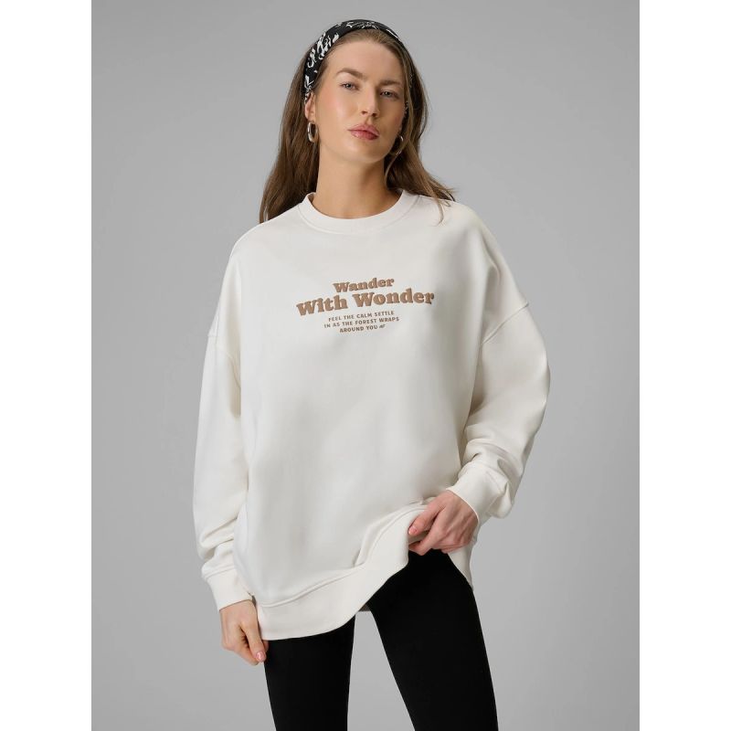 Women's oversize sweatshirt without hood 4F