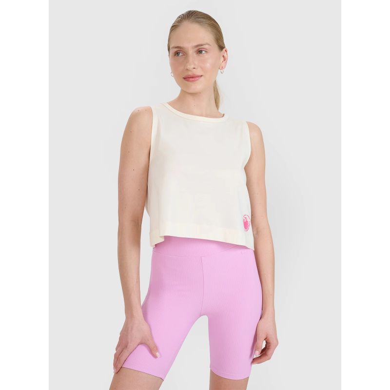Women's regular printed top 4F 4FWSS25TSLEF118-11S