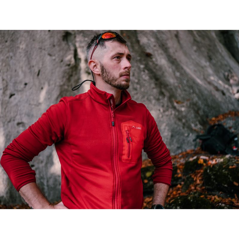 Elbrus Emino Polartec sweatshirt piros pulóver