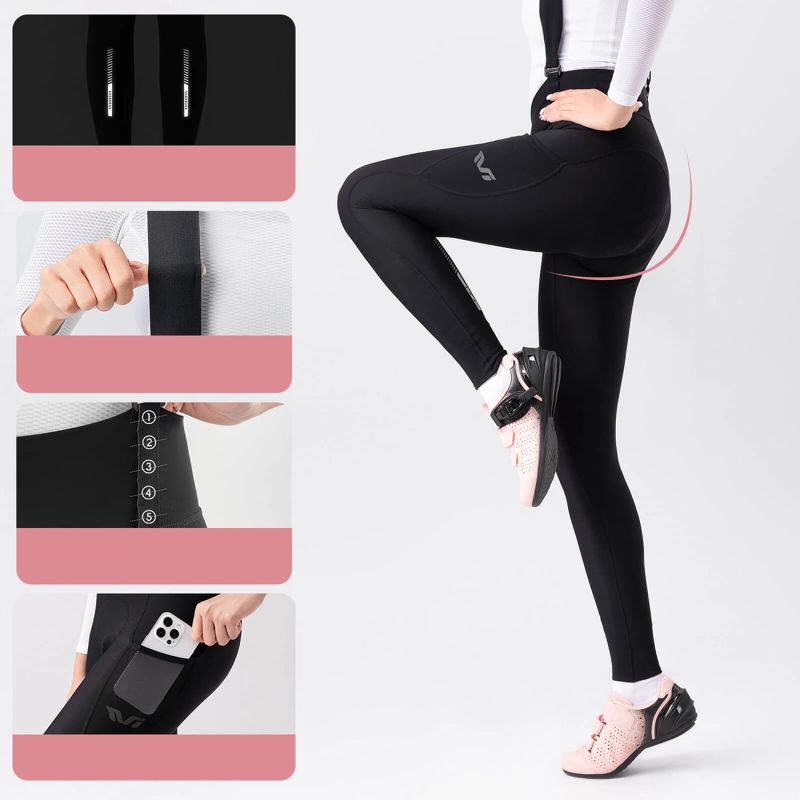 Rockbros TVI Women's Cycling Bib with Pad Size - Black fekete nadrág 15310005003-211711