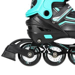 NILS Extreme NH18190 2in1 roller skates, black and blue, size S (29-33), with replaceable hockey blade kék görkorcsolya