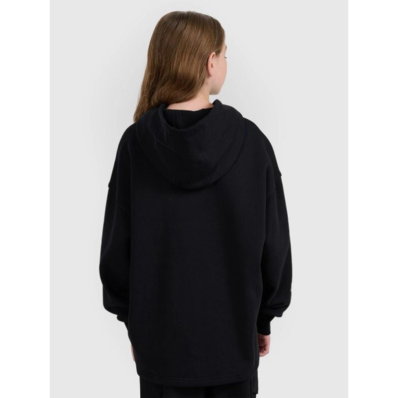 Girls' sweatshirt with hood, open, 4F 4FJRAW25TSWSF2293-20S kapucnis pulóver