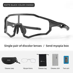 Rockbros 10181 UV400 Photochromic Cycling Glasses - Black fekete glasses, training equipment