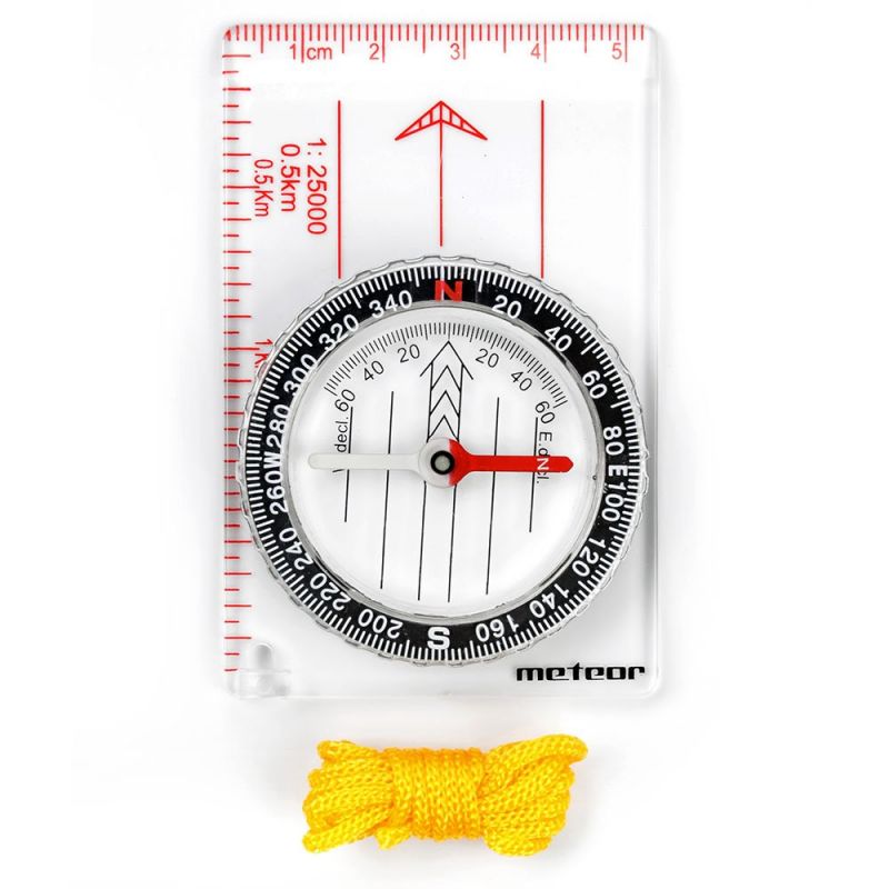 Meteor Compass Ruler 85mm transparent compasses, tourist equipment