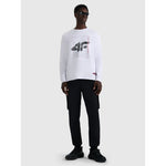 Men's longsleeve regular with print 4F 4FRAW25TLONM606-10S hosszú ujjú póló