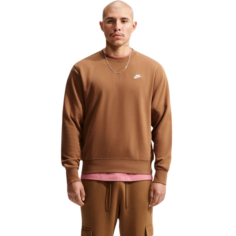 Nike Club FT Men's Sweatshirt Light barna pulóver FN3888270