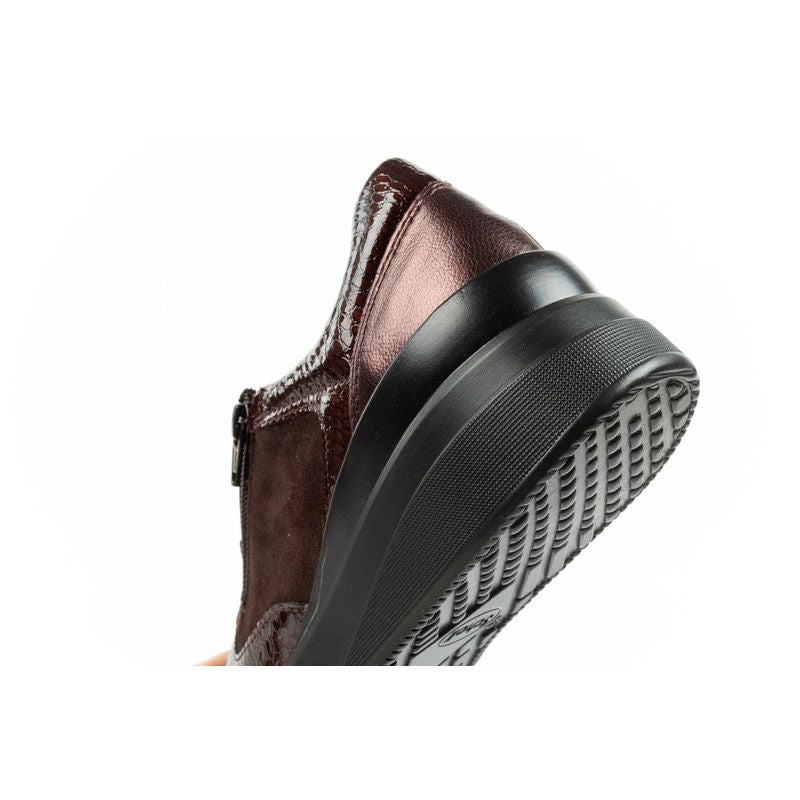Scholl Emma Laces Women's Sports Leather Brown Platform barna shoes