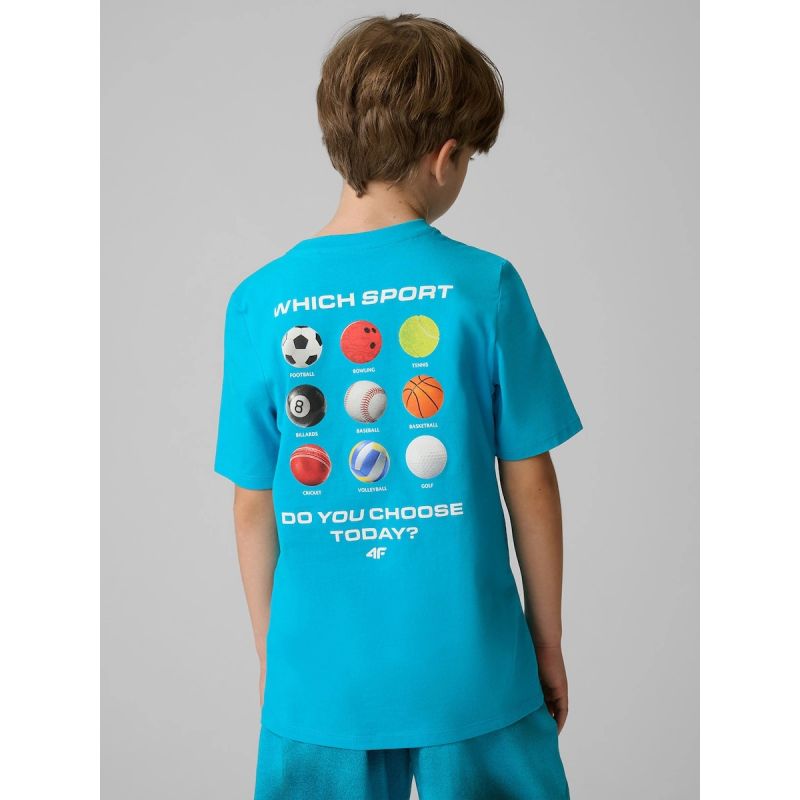 Boy's regular printed T-shirt 4F 4FJRSS26TTSHM3832-33S póló