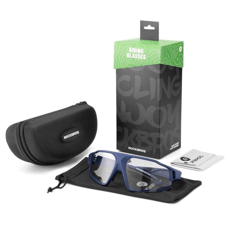 Rockbros Photochromic UV400 Cycling Glasses - Blue kék glasses, training equipment
