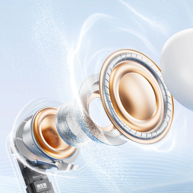 head Joyroom JR-FB1 Funpods Bluetooth 6.0 In-Ear TWS Wireless Headphones with AI Functions - White fehér headsets