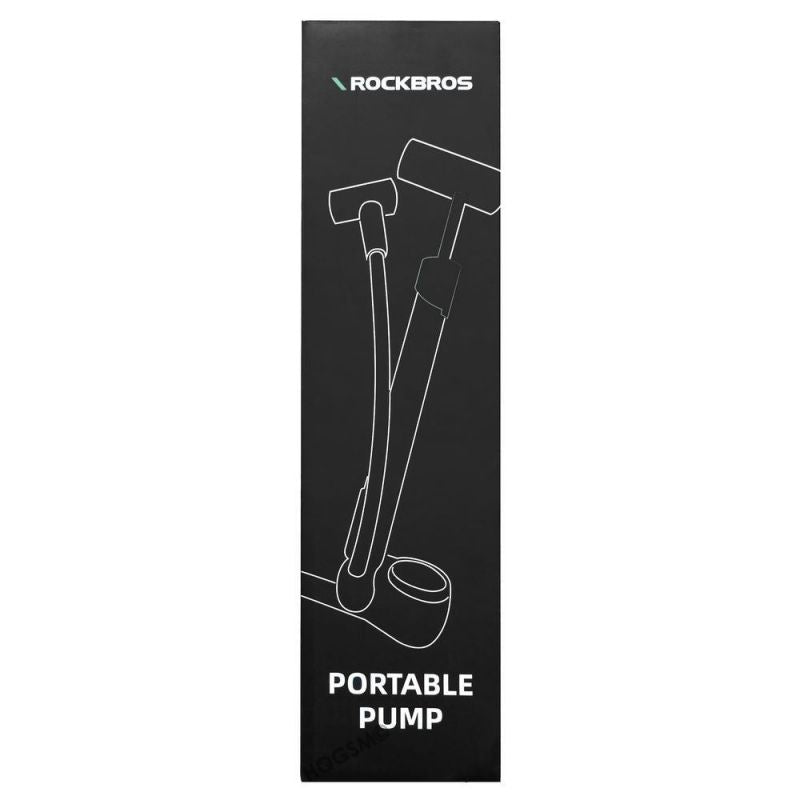 Rockbros 42310006001 Bicycle Pump with Pressure Gauge - Black