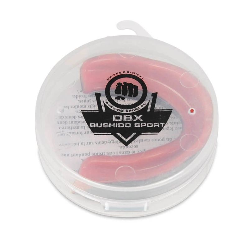 DBX Bushido Gel Mouthguard + Box - Black and Red | GelTech dla dzieci protectors and knee pads