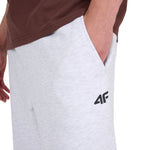 4f Men's trousers CAS M1140 cool light gray melange 4FWMM00TTROM1140 27M Ruházat