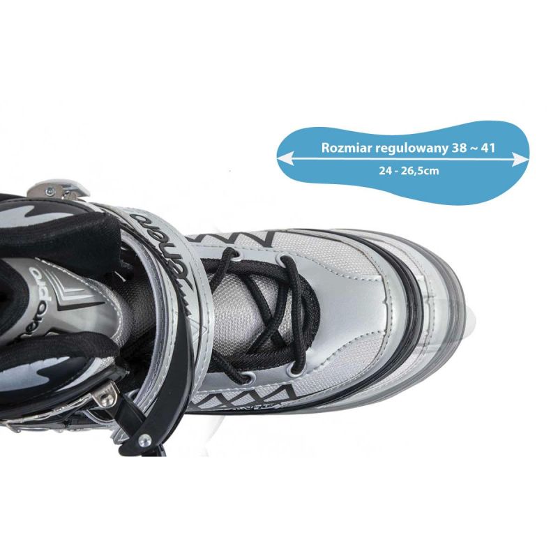 Enero Pro Roller Skates-Roller Skates-Ice Skating 4in1 Led 38-41 Gray szürke skates, roller skates