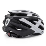 Wozinsky MTB Bike Helmet with Removable Visor and Rear USB Light M - Black and White czarny || biały védőfelszerelés HT-28VCB-199802