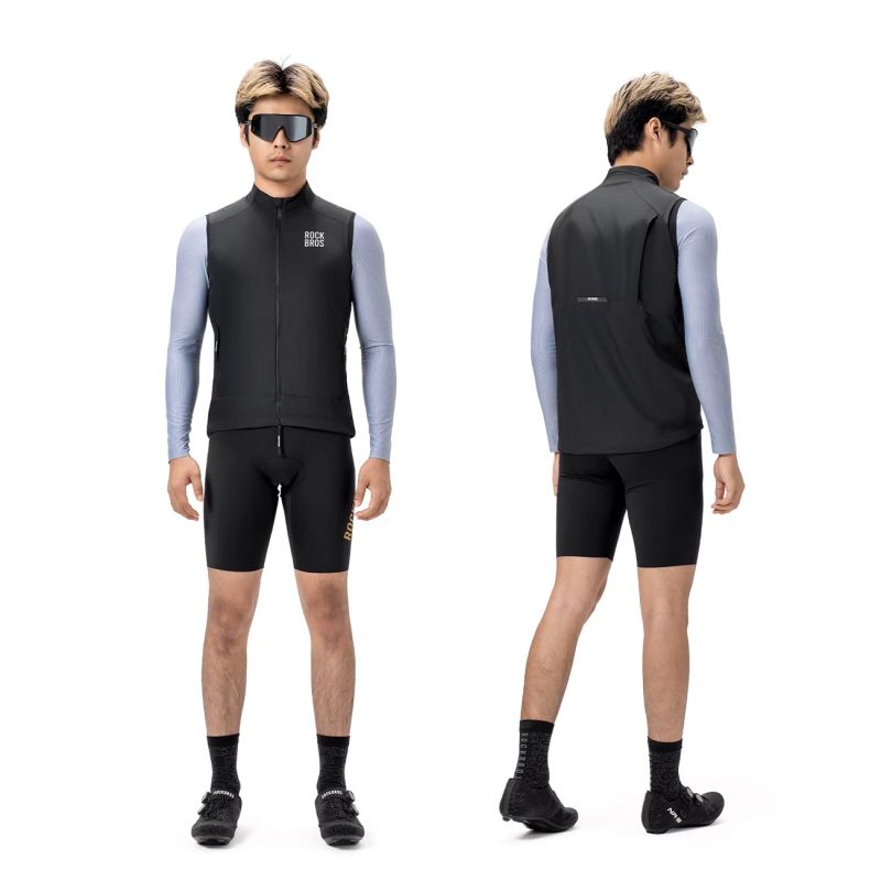 Rockbros Windproof Vest Spring/Autumn Size XXL - Black czarny \ xxl vests