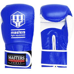 MASTERS FIGHT EQUIPMENT MASTERS RBT-PERFECT-GRIP Leather Boxing Gloves 12 oz biało - czarne kesztyű 01587-12-0105
