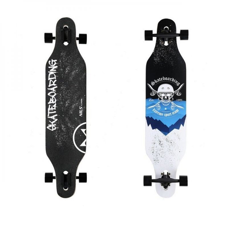 Longboard Nils Extreme Skull Wood Skate