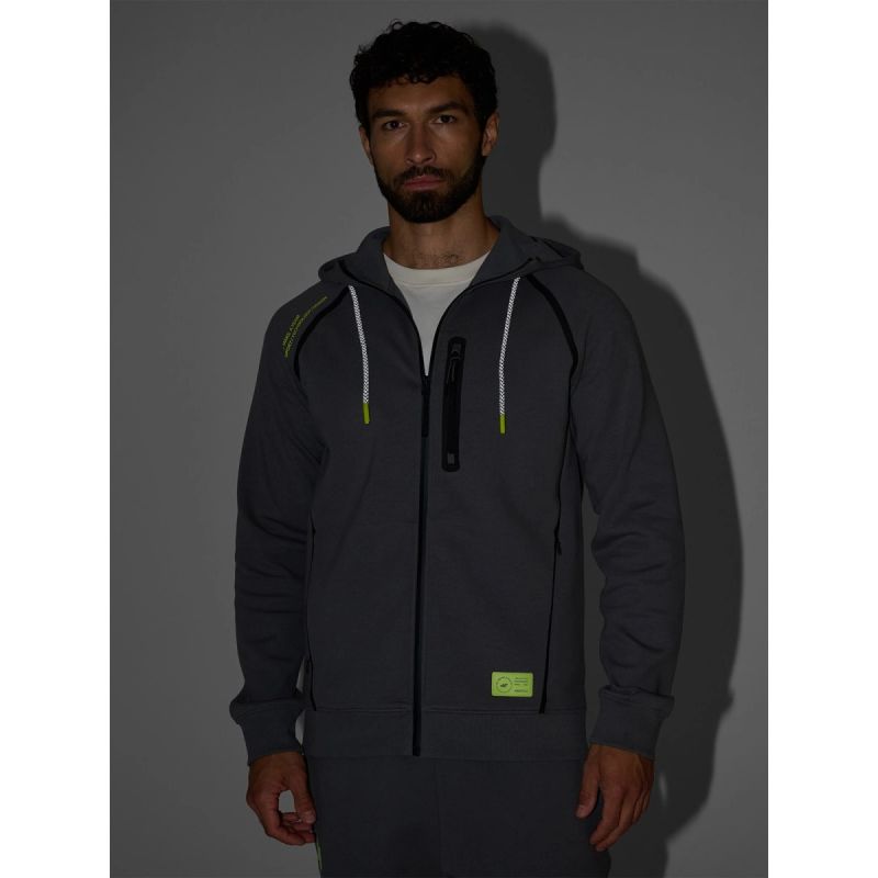 Men's zip-up hooded sweatshirt 4F 4FRAW25TSWSM2456-23S kapucnis pulóver
