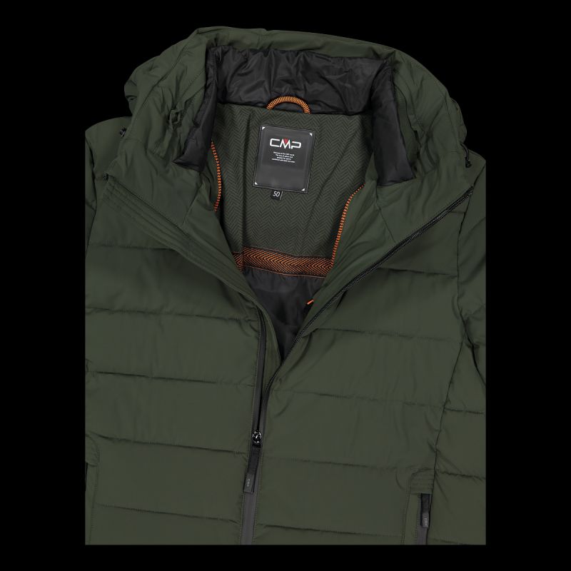 CMP men's winter sports with hood, insulated, green ( ) zöld dzseki