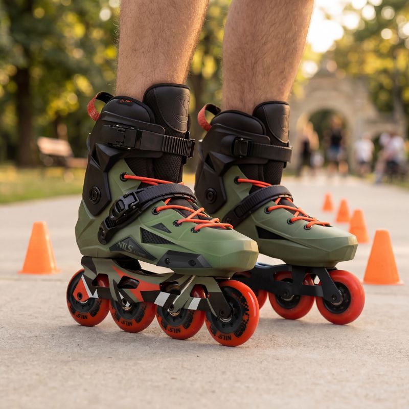 Na1601 Slayd Slalom Roller Skates Green Size 37 Nils Extreme zöld utcai cipő