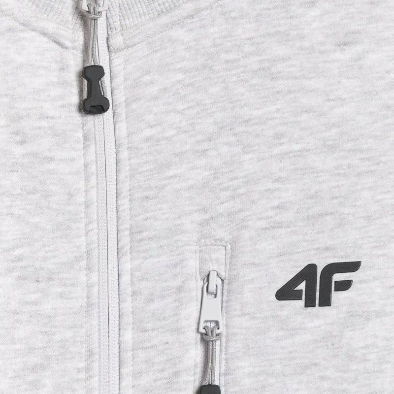 Men's sweatshirt 4F M2547 cool light melange 4FWMM00TSWSM2547 27M szürke kapucnis pulóver