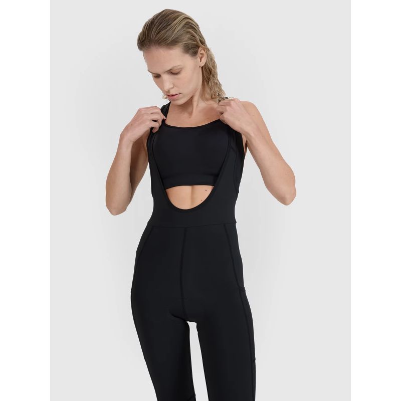 4f Women's cycling leggings with gel-foam padding and suspenders 4FWSS25TFTIF331-20S General