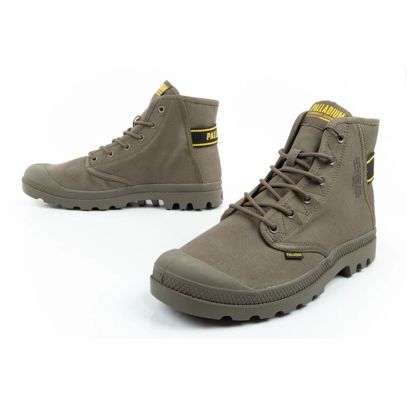 Palladium Men's Pampa Hi Dare II High Top Sneakers Olive fekete utcai cipő