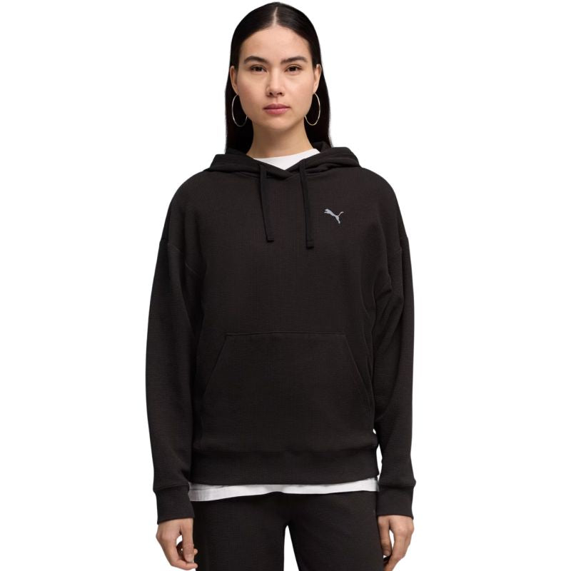 Puma ESS Elevated Comfort Hoodie Women's 691814 fekete kapucnis pulóver