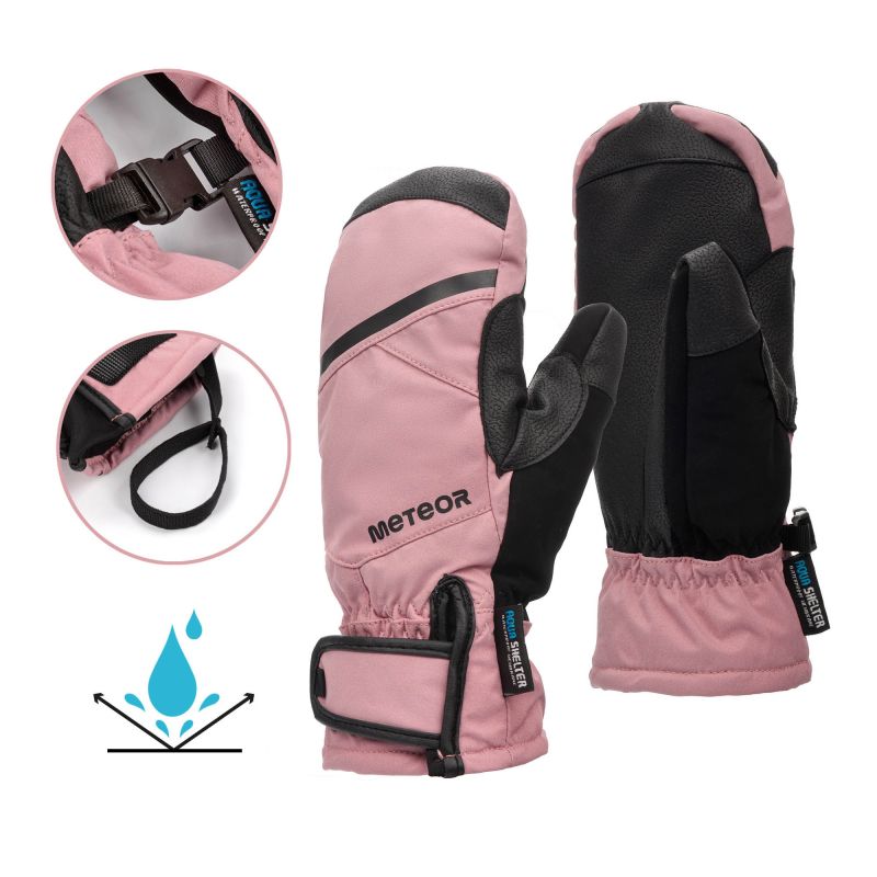 Meteor Hazy Winter Gloves XS Pink/Black uniw kesztyű