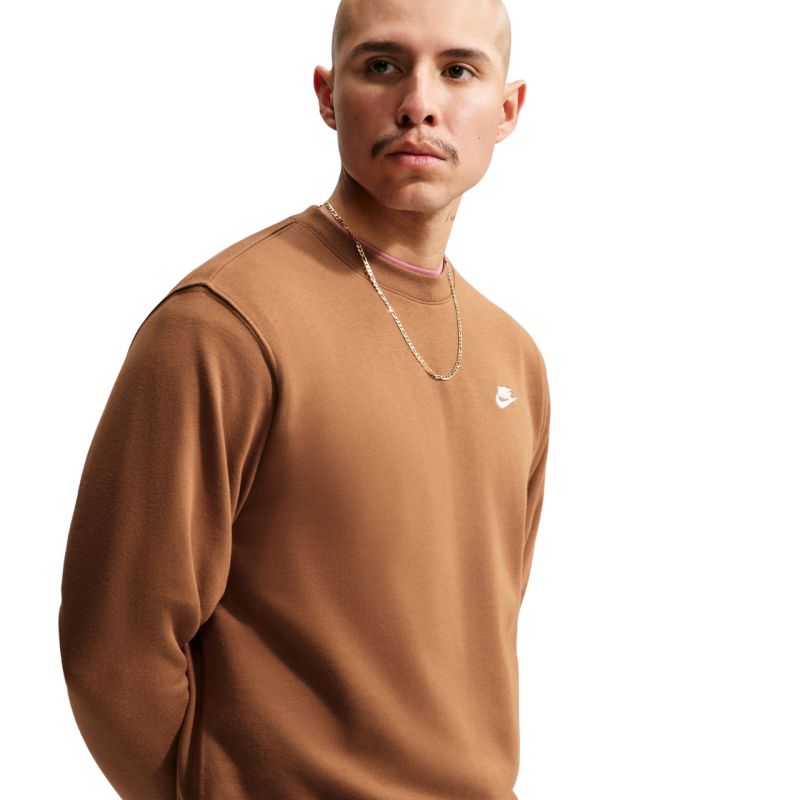 Nike Club FT Men's Sweatshirt Light barna pulóver FN3888270