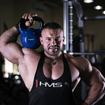 HMS KNV08 BLUE vinyl-coated cast iron kettlebell kék fejpánt 17-64-042