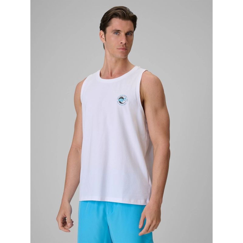 4F Men's regular sleeveless T-shirt with print póló