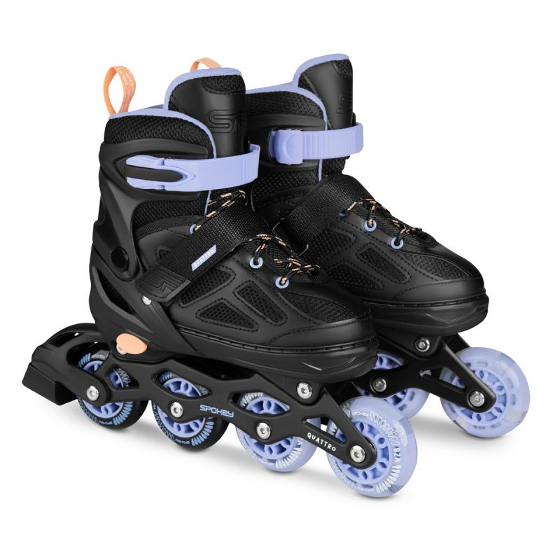 Spokey Quattro 4IN1 SPK-943431 inline skates size 38-41 BK/VT Szabadidő kiegészítő