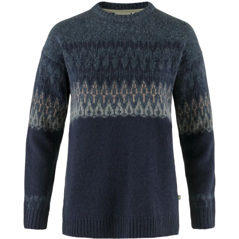 Fjällräven Övik Path Knit W women's jacquard knit sweater navy blue (F86992-555-560) General