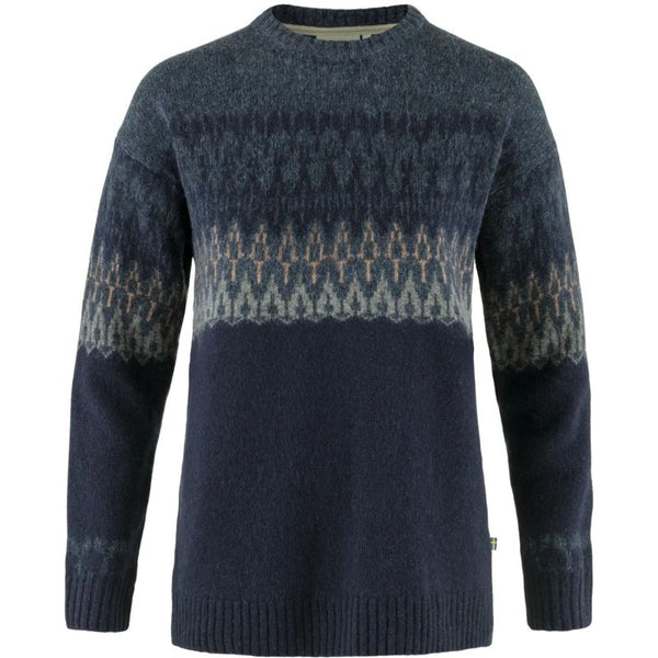 Fjällräven Övik Path Knit W women's jacquard knit sweater navy blue (F86992-555-560) General