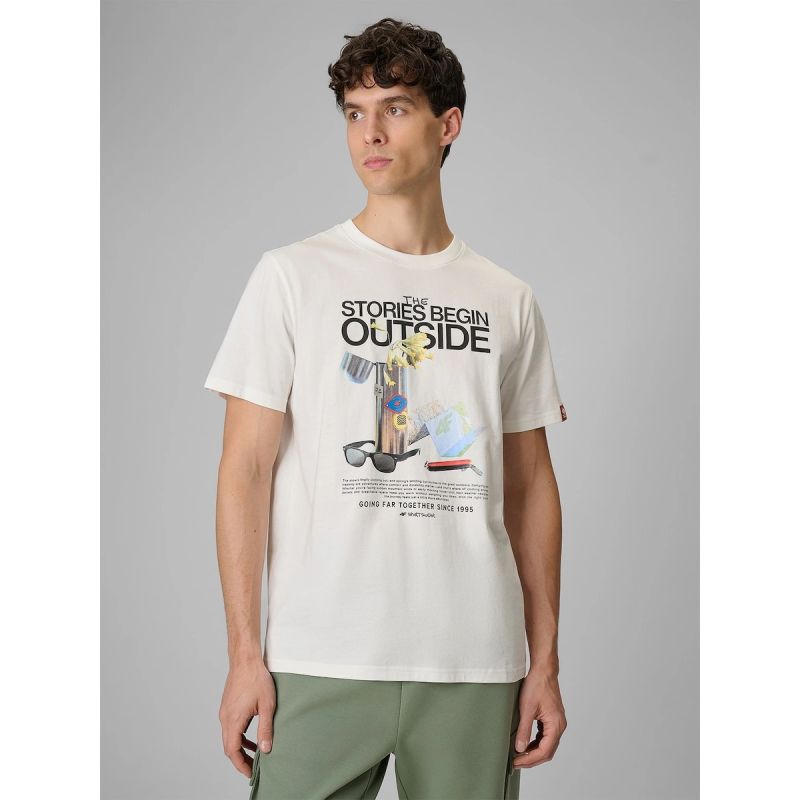 4F Men's regular printed T-shirt póló 4FRSS26TTSHM3811-11S